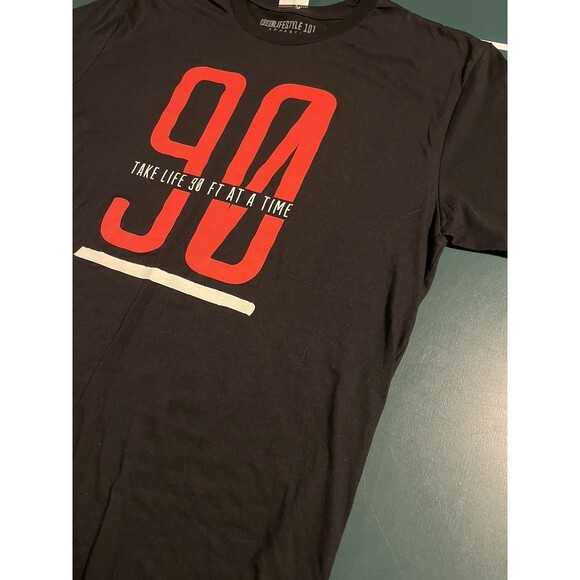 BSBL Lifestyle 101 Baseball Apparel 90 Ft. At A Time T-Shirt Men’s LARGE Black - Picture 3 of 7